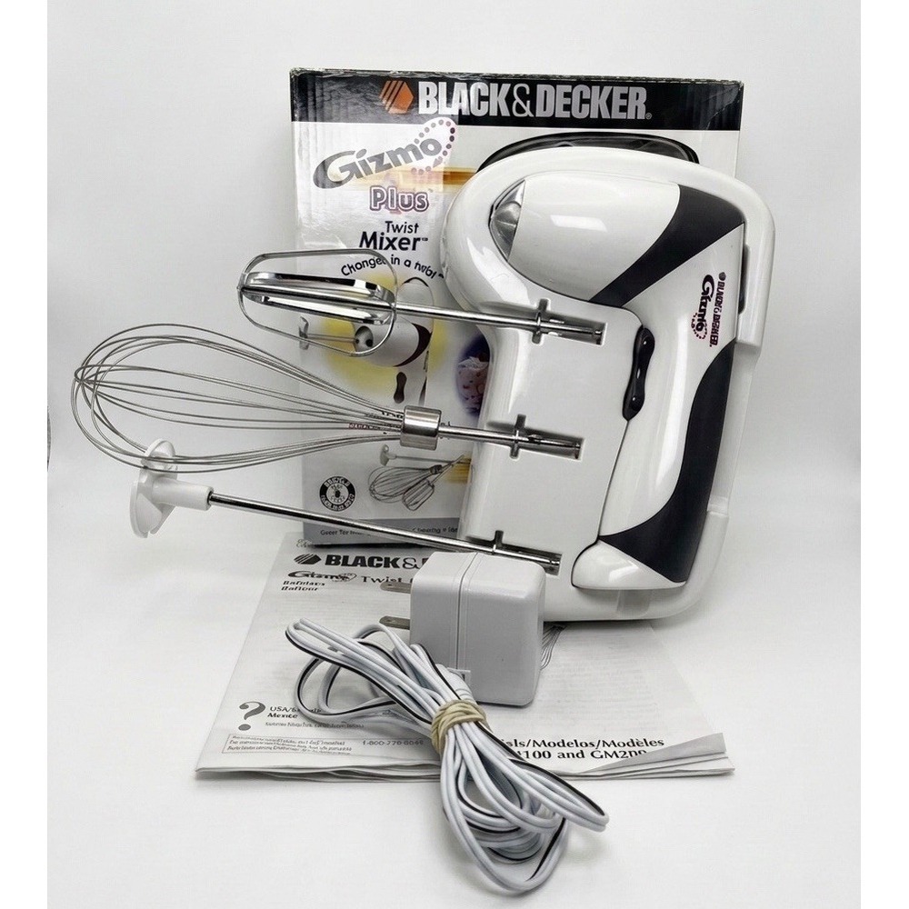 Black And Decker Gizmo Plus Twist Mixer GM200 Cordless 3 in 1 White Boxed Used